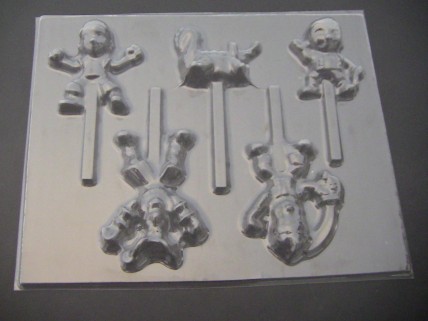 456sp Jacob Friends Chocolate Candy Lollipop Mold